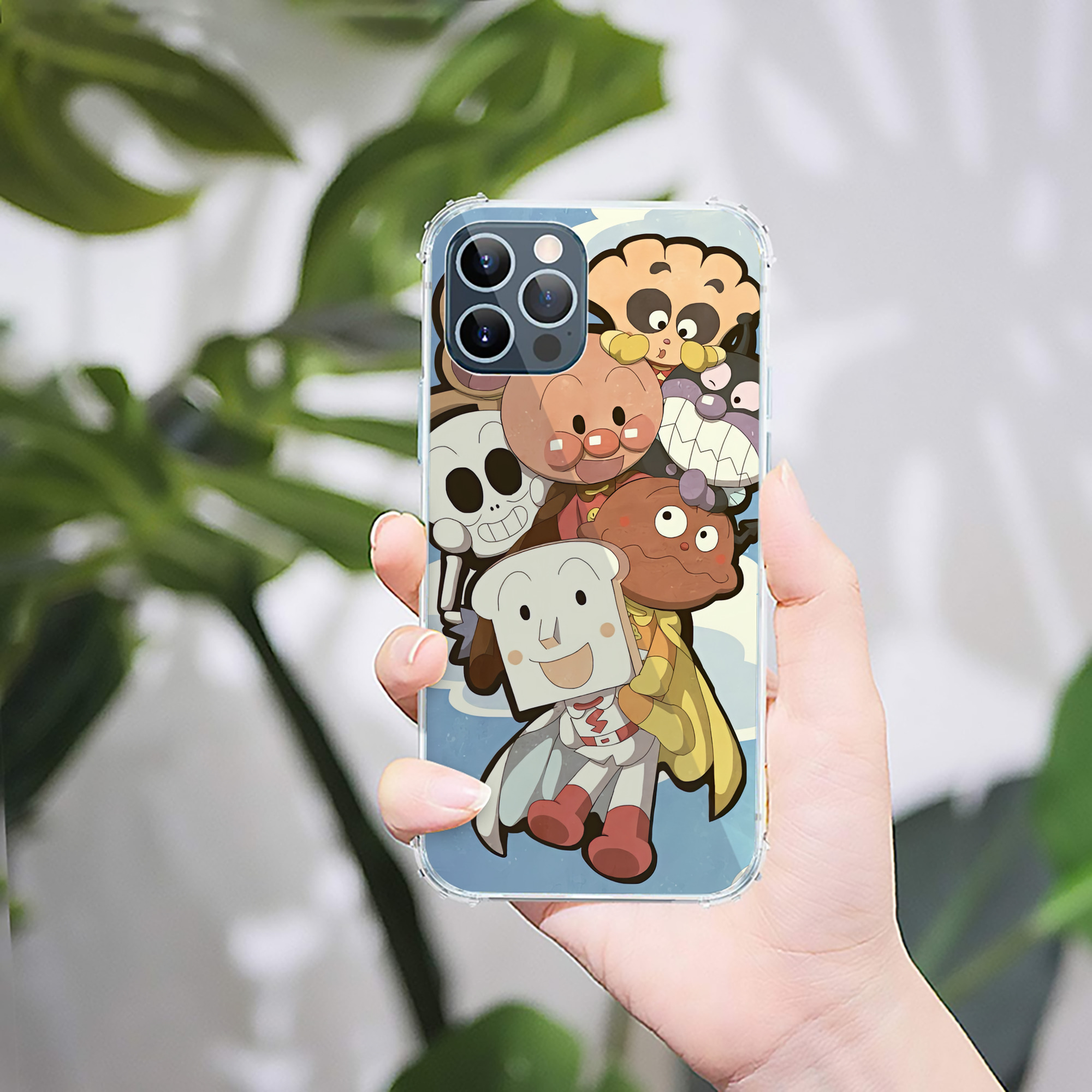 （画像用） アンパンマン Anpanman 【iPhone 12シリーズ対応】透明スマホケース（クリアソフトケース）